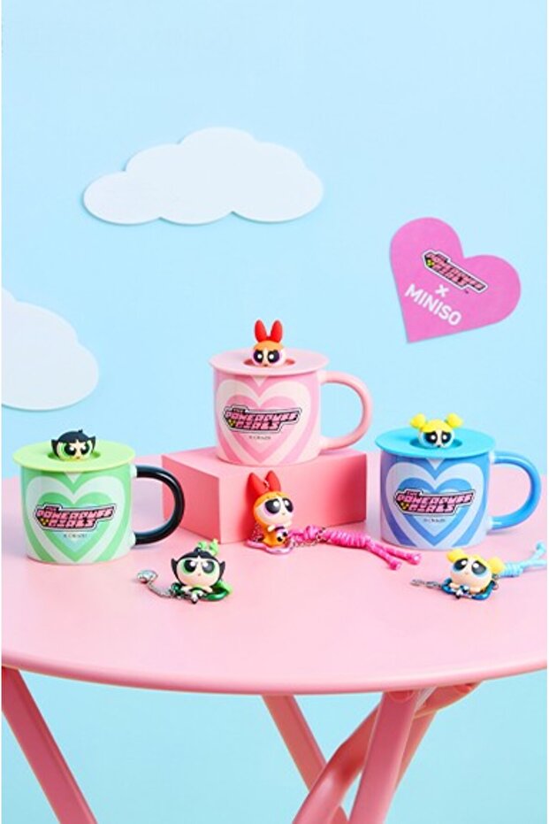 Powerpuff Girls Lisanslı Kapaklı Seramik Bardak 340mL - Buttercup - 6