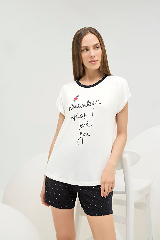 16634 KADIN BASKILI ŞORT TAKIM - 2