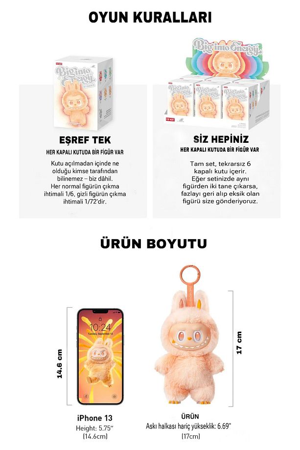 Labubu Oyuncak 6 Adet Kutu- Qr kodlu - 6