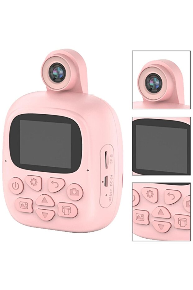 Instant Camera, Flippy, Printing Function, USB-C Cable, Bluetooth, iOS/Android, APP Printing, Pink - 4