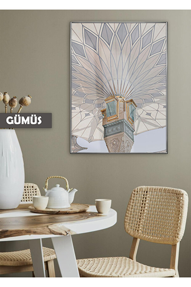 Amazing | Soft Color Religious Model | Framed Tempered Glass Table Single Vertical