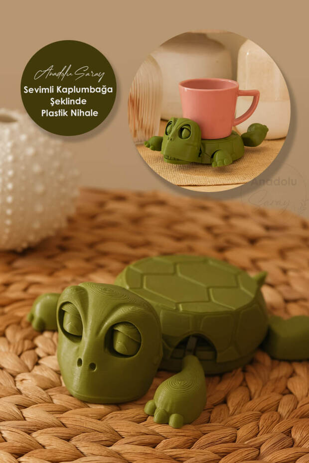 Cute Turtle Shaped Plastic Trivet with Heat Resistant and Non-Slip Base