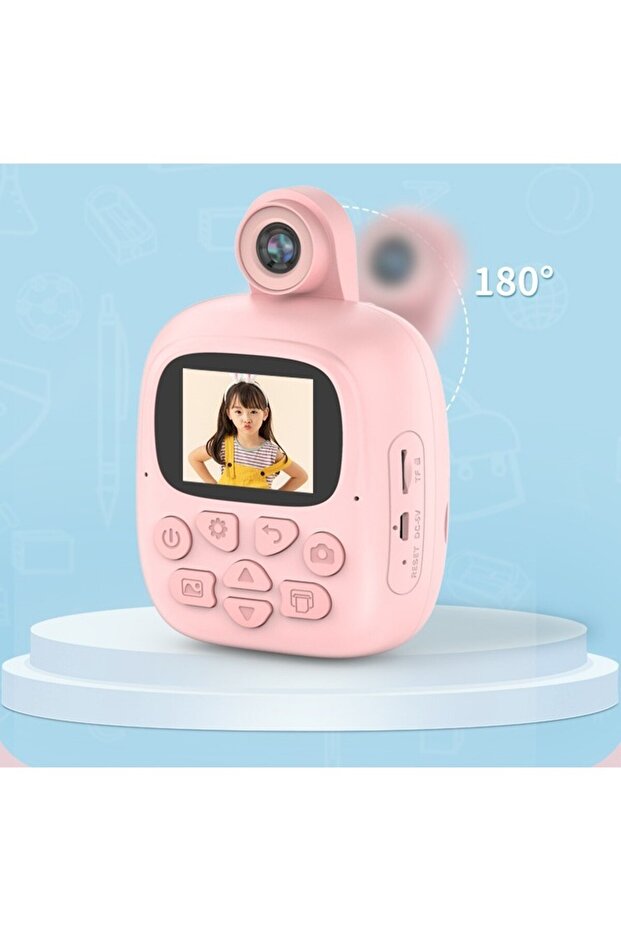 Instant Camera, Flippy, Printing Function, USB-C Cable, Bluetooth, iOS/Android, APP Printing, Pink - 7