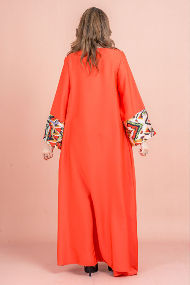 Solid Embroidered Jalabiya - 4