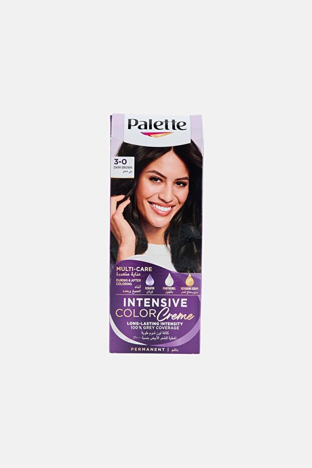 Intensive Color Cream Permanent Hair Dye (Dark Brown Shade 3-0)