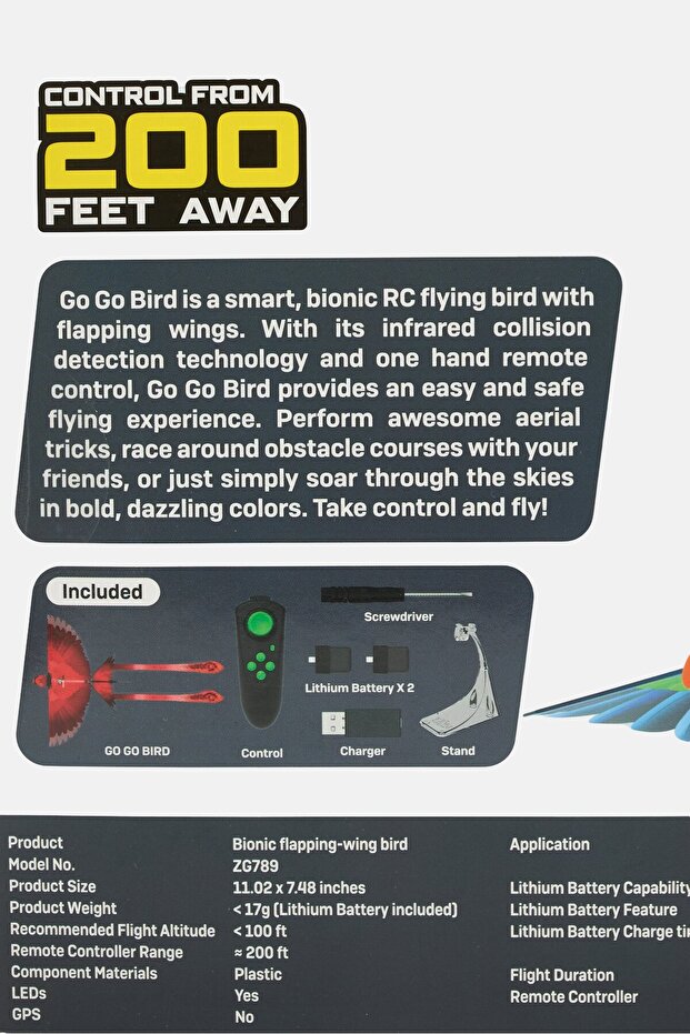 Go Go Bird Remote Control Flying Bird - 5