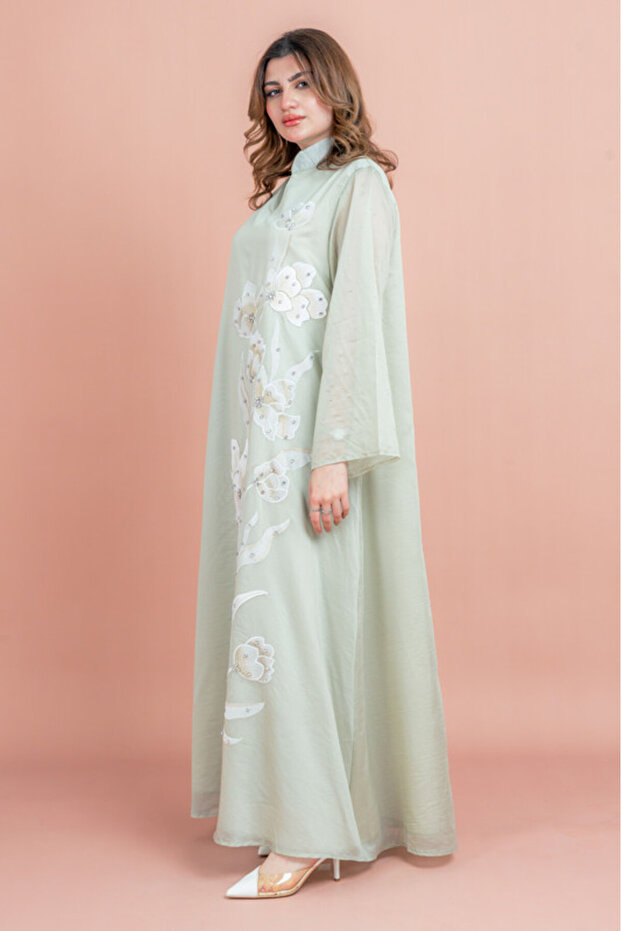 Flowy Flower Pattern Dress - 2