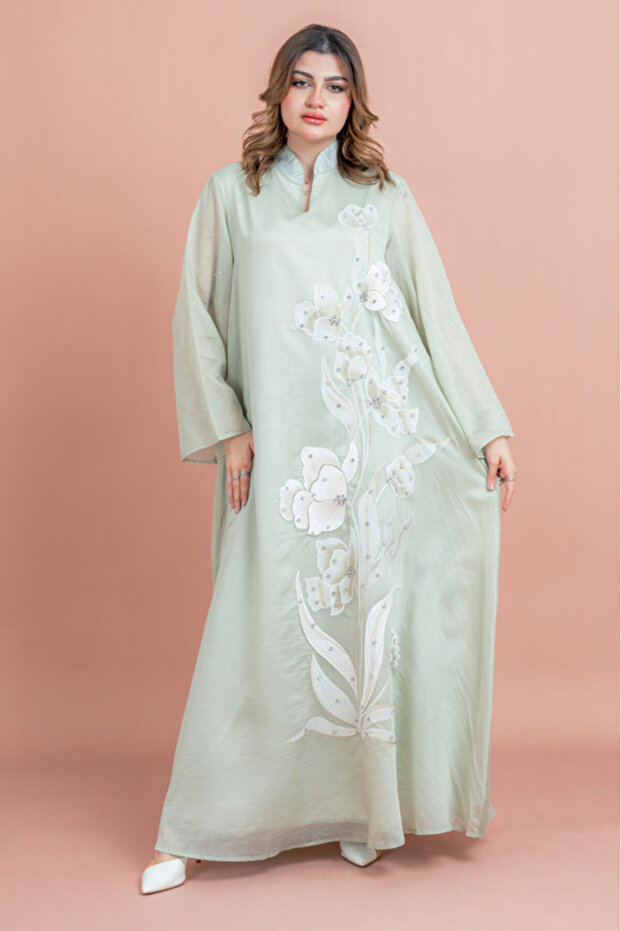 Flowy Flower Pattern Dress - 1