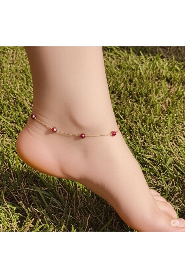 Modern Bead Detailed Ankle Chain for Your Elegance - Elegant Design