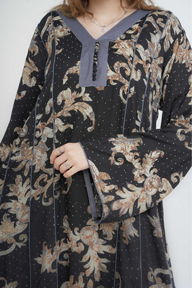 جلابية مطبوعة بأنماط كلاسيكية - 2