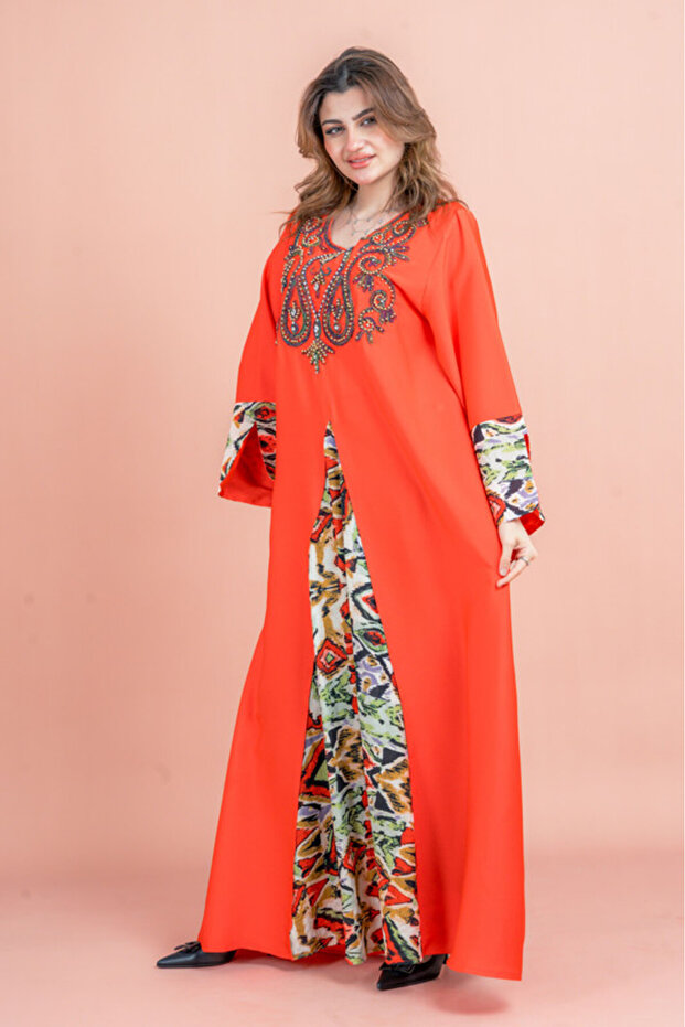 جلابية مطرزة سادة - 3