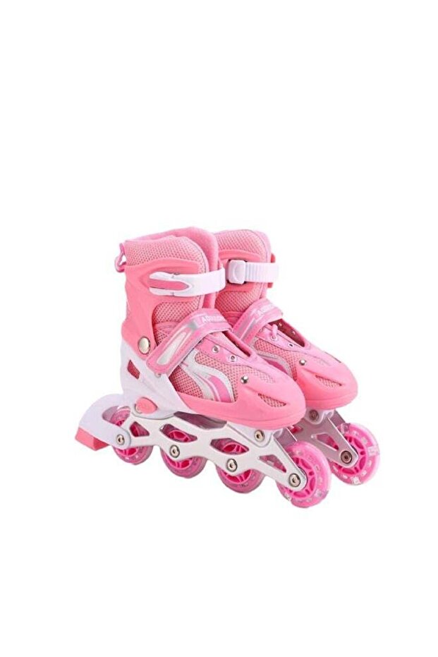Adjustable Inline Skates for Kids with Protective Gear Set - Size L