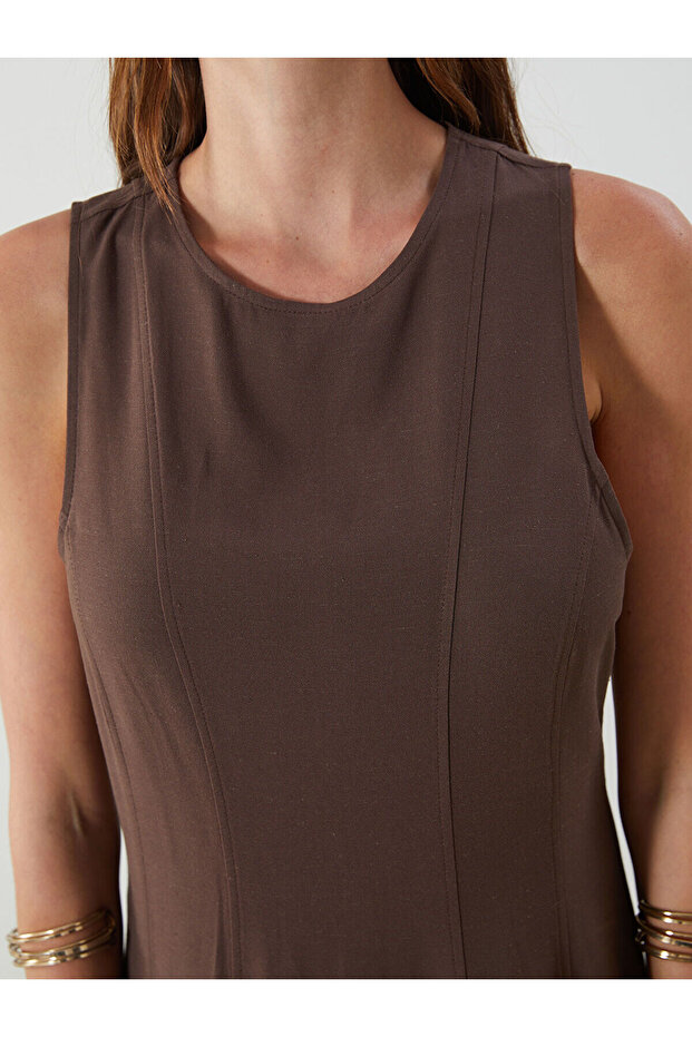 LCW Vision Rowerowy kołnierzyk, sukienka z mieszanki lnu - 3