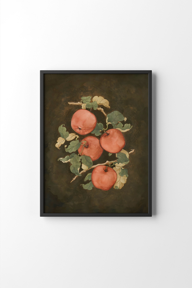 Red Apples - Black Frame - 1