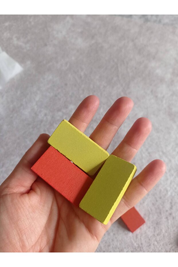 ikili set bebek zeka kartları ve ahşap domino taşları - 8