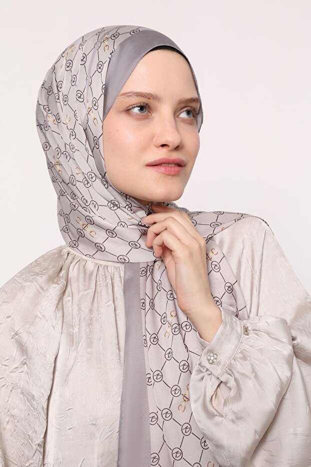 Hint İpeği Şal Ekru - 4