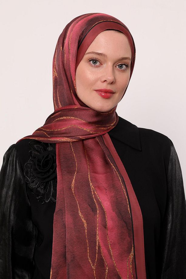 Hint İpeği Şal | Gülkurusu - 5