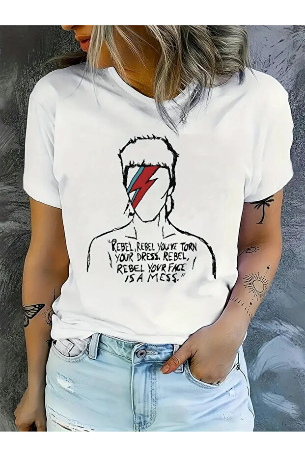 Premium Oversized Fit Short-Sleeve Printed T-Shirt