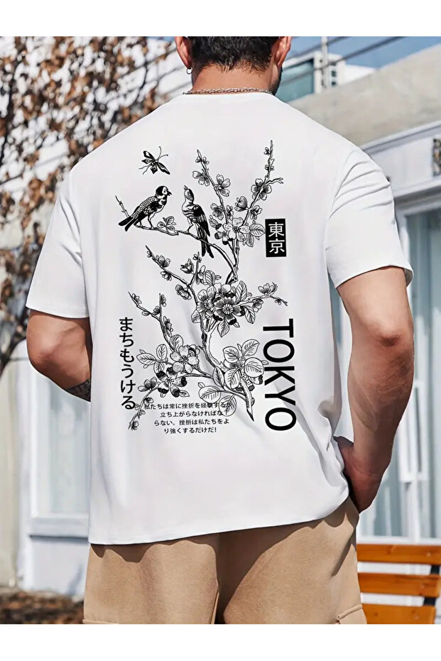 Premium Oversized Fit Short-Sleeve Printed T-Shirt