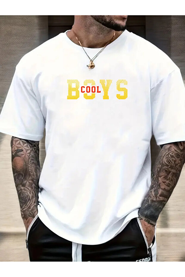 Premium Oversized Fit Short-Sleeve Printed T-Shirt