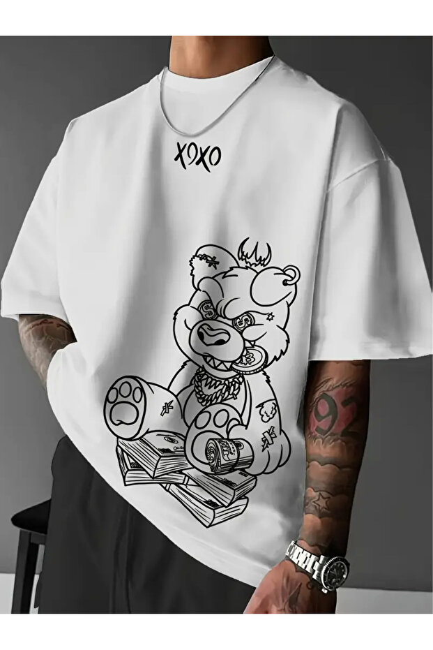 Premium Oversized Fit Short-Sleeve Printed T-Shirt