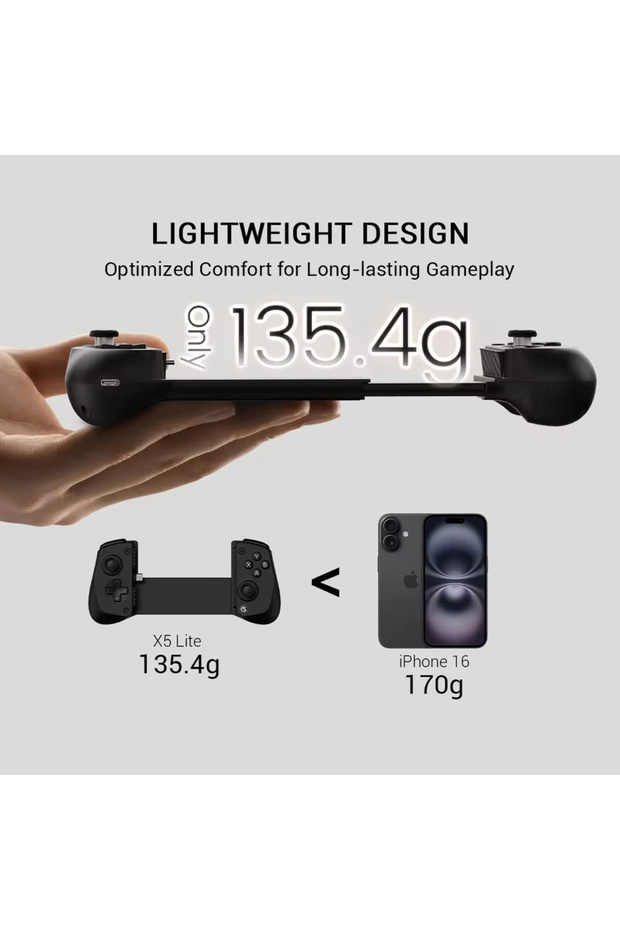 X5 Lite Mobil Oyun Kontrolcüsü: Hall Effect, Turbo, Type-C, Android/iOS iPhone 15/16 Uyumlu Gamepad - 3