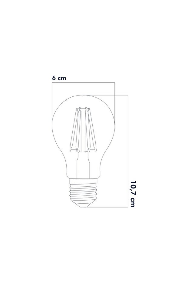 ERD-252 A60 ŞEFFAF 8W 3000K E27 LED AMPUL - 2