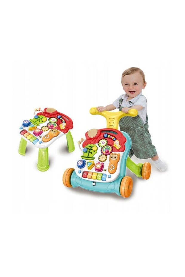 Multifunctional interactive walker, activity table, sound effects, height adjustment handle - 2