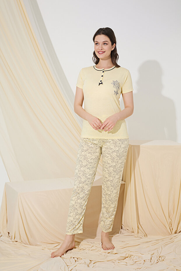 WOMEN'S VISCOSE SHORT SLEEVE PAJAMA SET