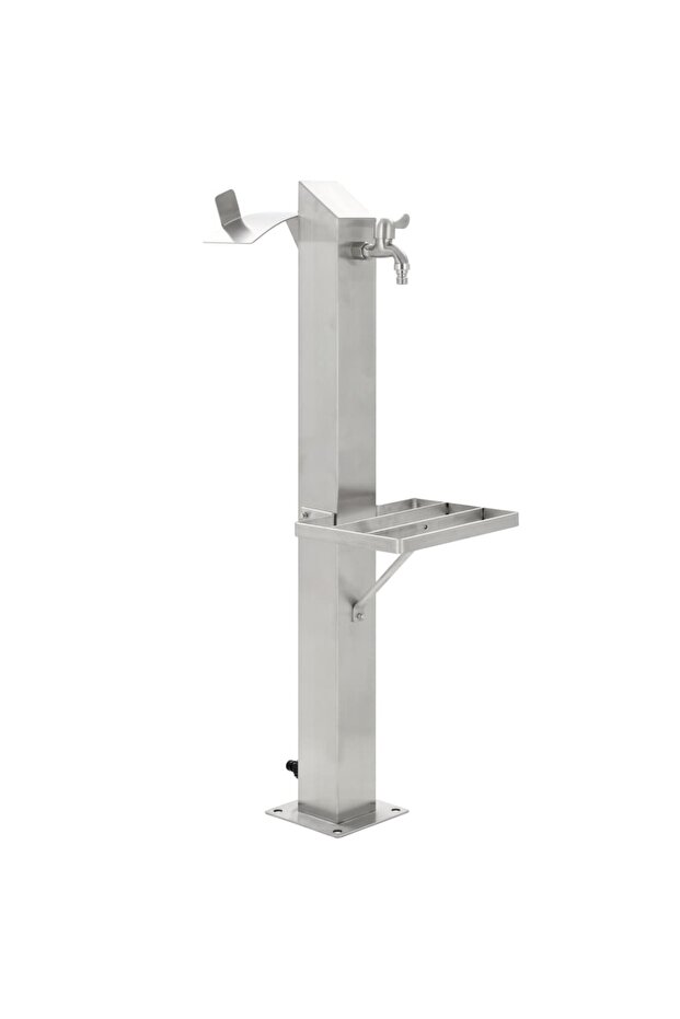 Garden Water Column Stainless Steel Square 95 cm