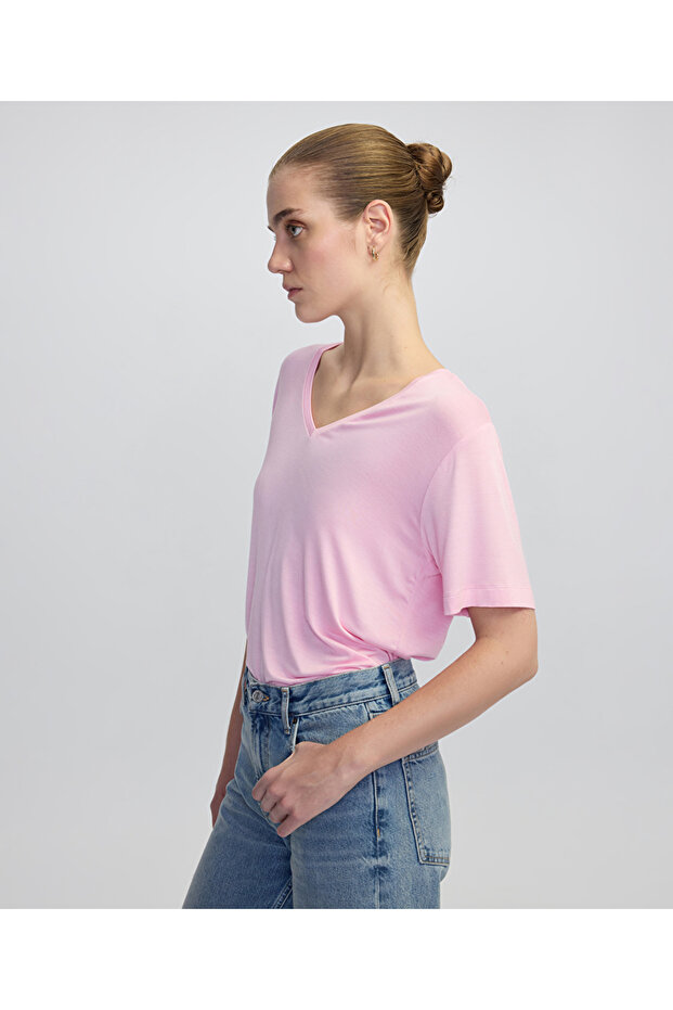 V yaka basic tişört - 5