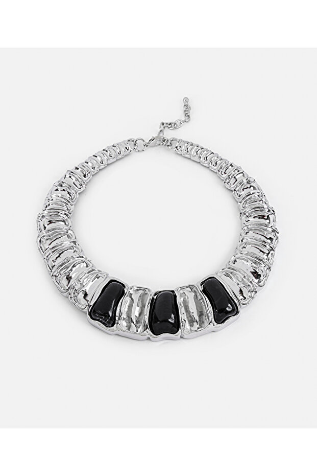 Dokulu kontrast kolye - 1