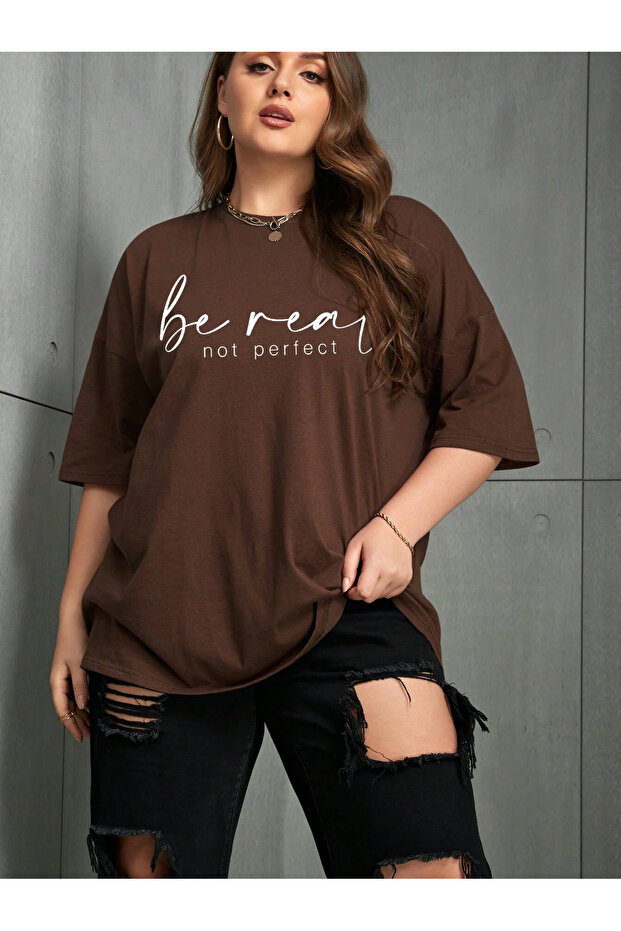 Women's Large Size Printed Intersize Tshirt