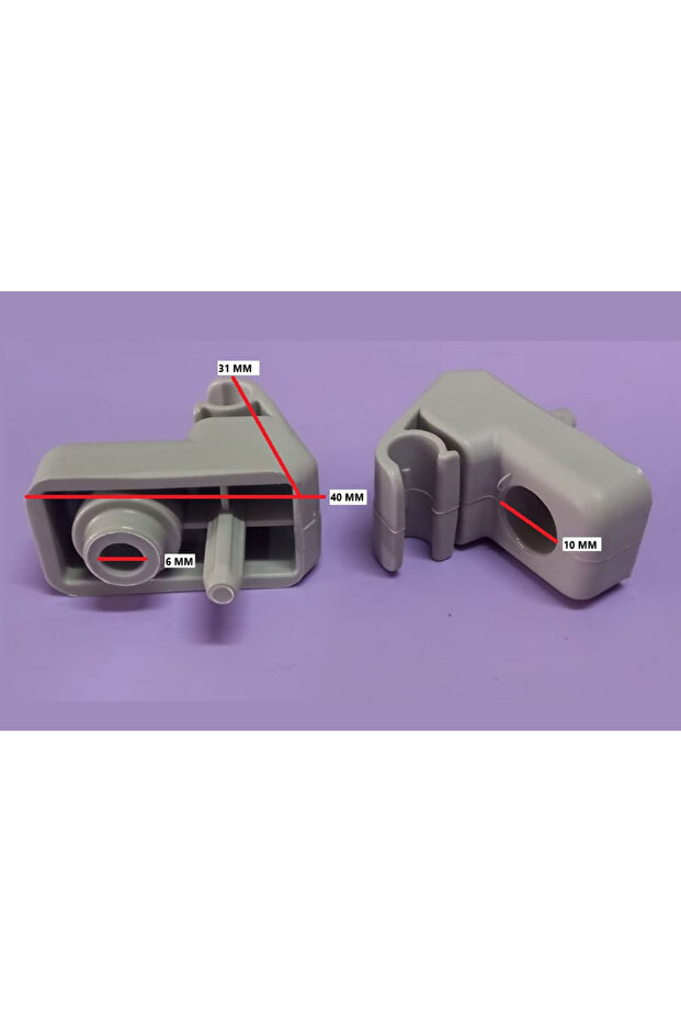 3863- Fi̇at Pali̇o,Albea,Li̇nea,Grande Punto Sunshield Foot (Gray) (2 Pcs)
