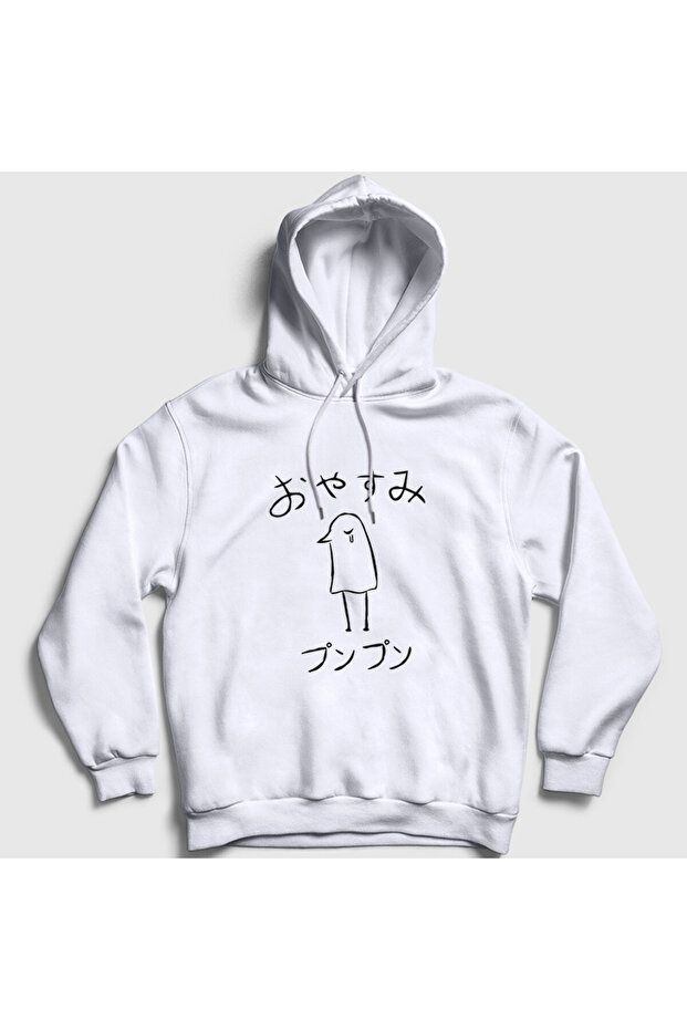 Unisex White Bird Goodnight Punpun Oyasumi Punpun Hooded Sweatshirt 558383Tt