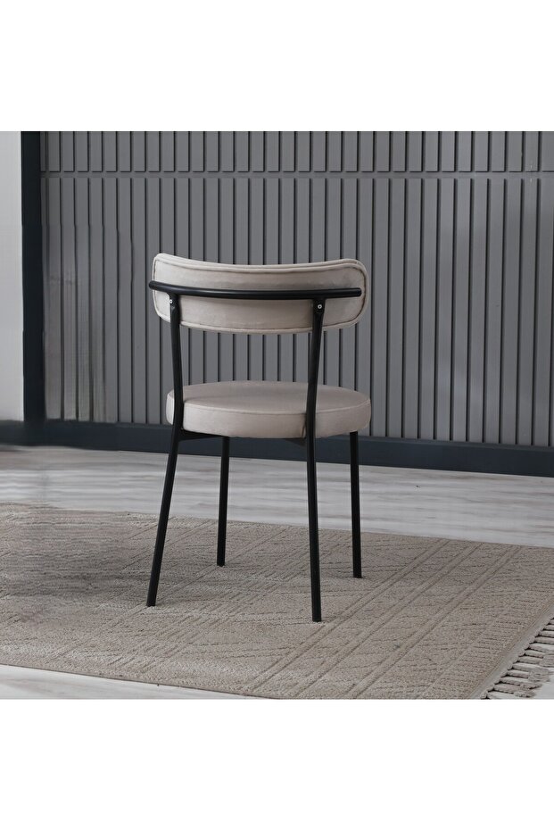 TEDİ SANDALYE SİYAH AYAKLI ( 6 ADET ) - 5