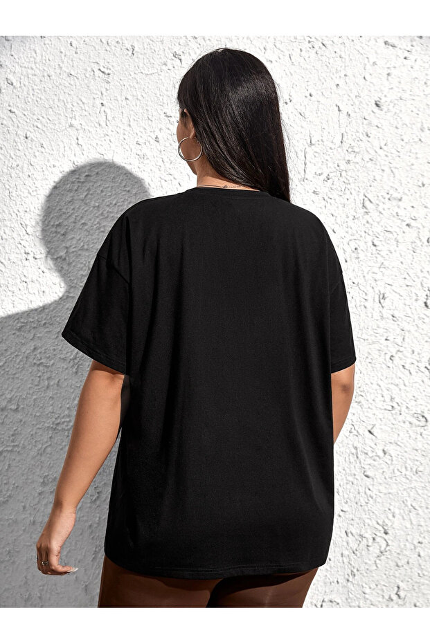 KADIN İSKELET BASKILI TSHİRT - 4