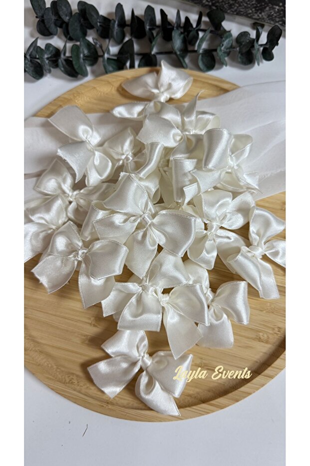 Satin Ribbon Ready Bow 3 Cm-20 Pieces