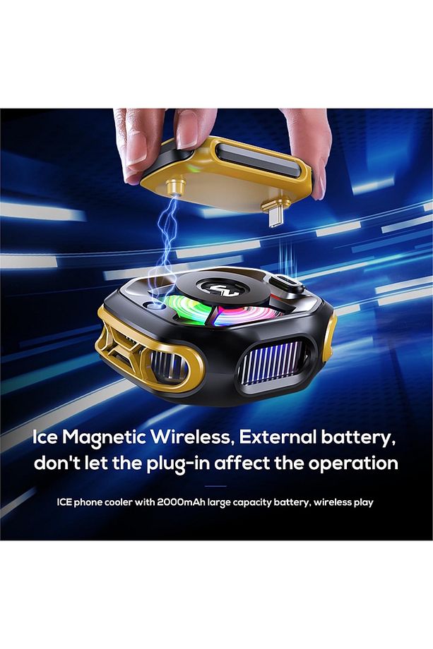 Memo Cx12 E Sporcu -15 Derece Powerbanklı Kablo Destekli Magsafe Rgb Telefon Soğutucu Fan Tablet Fan - 3