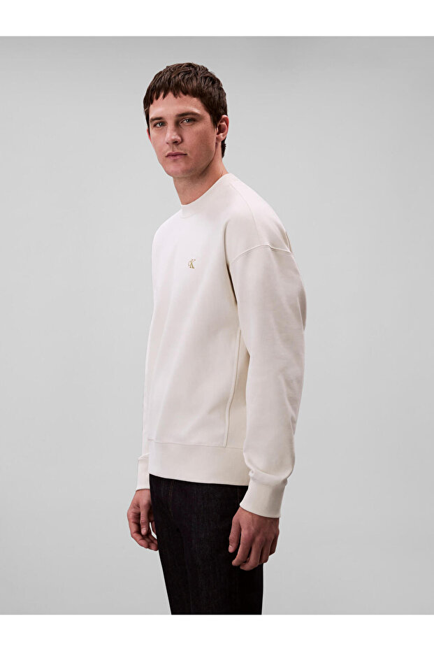 Pánské krémově bílé mikiny - 5