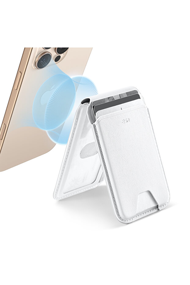 محفظة HaloLock Magsafe مع حامل أبيض