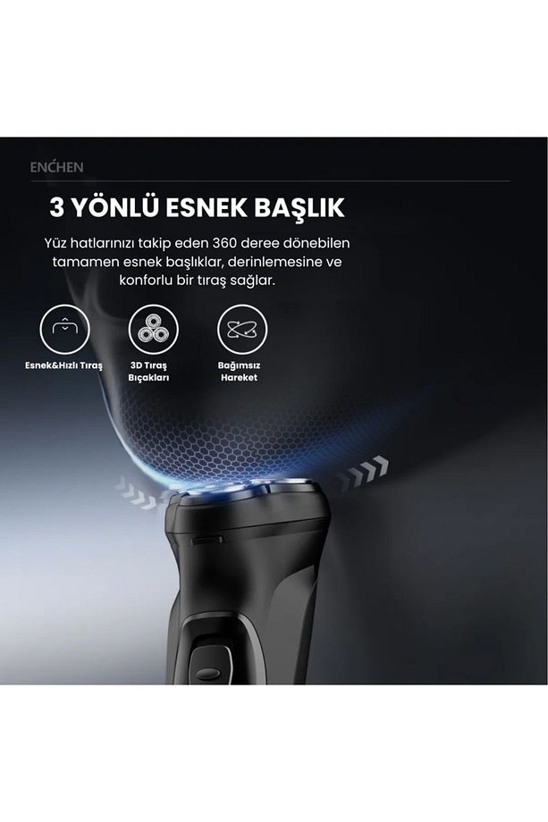 Blackstone-C Siyah Çift Yönlü Kavisli Bıçaklı Şarjlı Tıraş Makinesi - 6