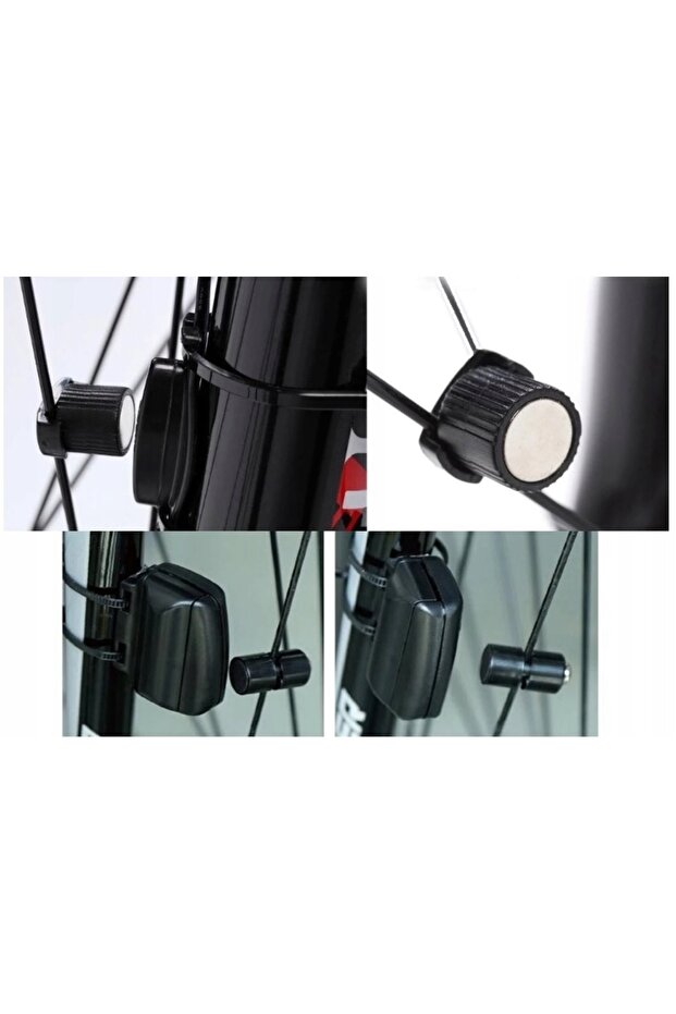 Wireless bicycle speedometer, 14 functions, black - 8