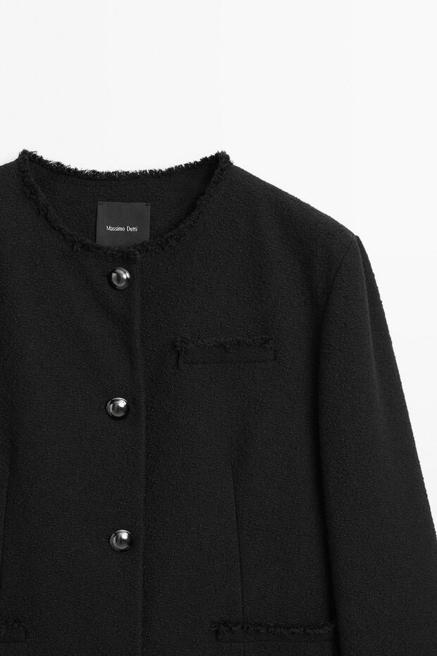 Düğmeli crop ceket - 6