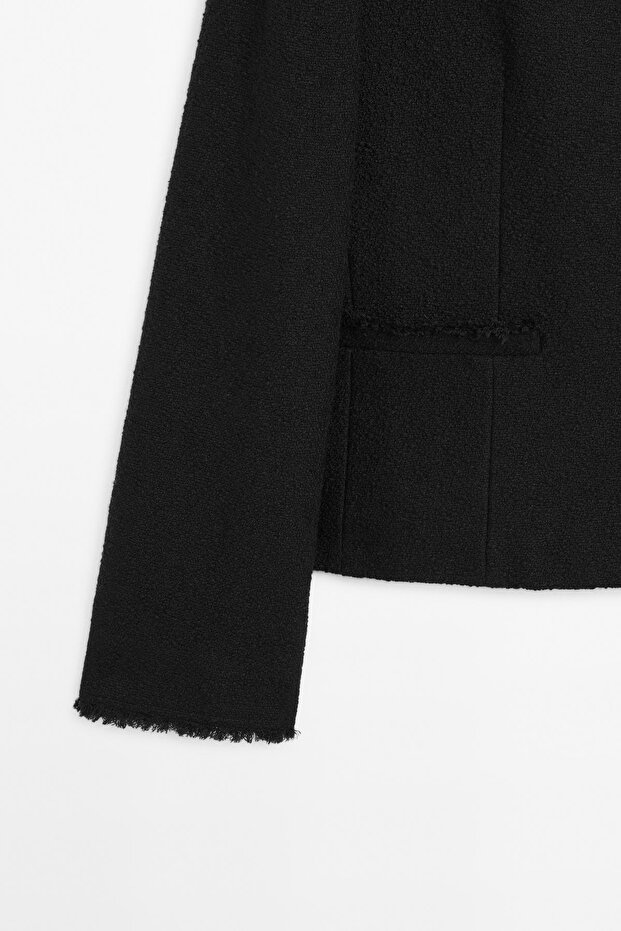 Düğmeli crop ceket - 7