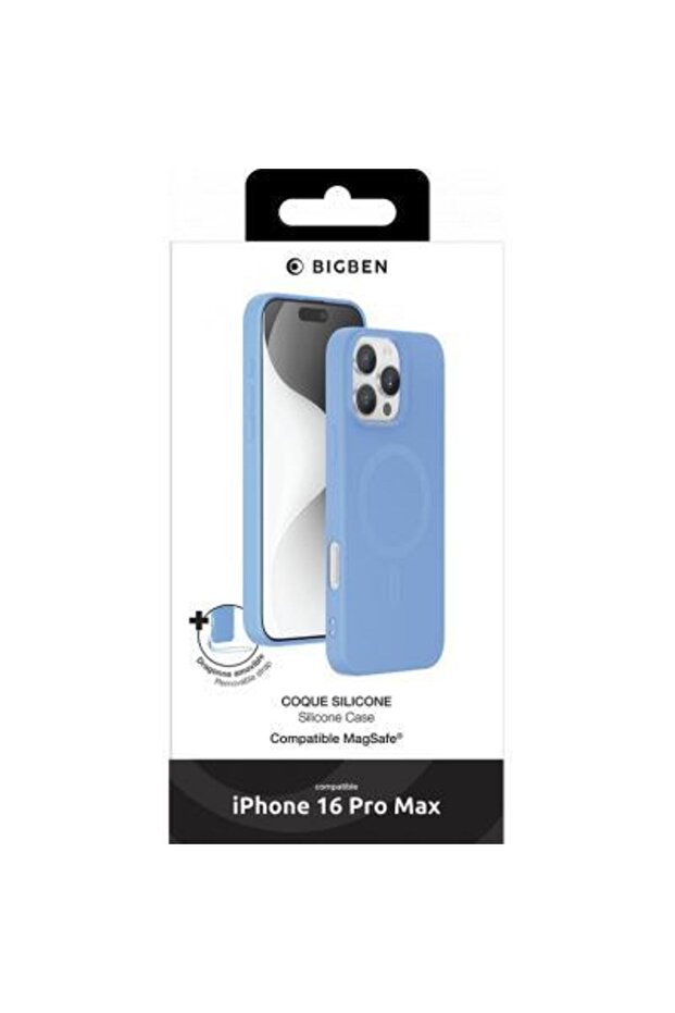 جراب ماج سيف سيليكون أزرق لجهاز آيفون 16 برو ماكس - 2