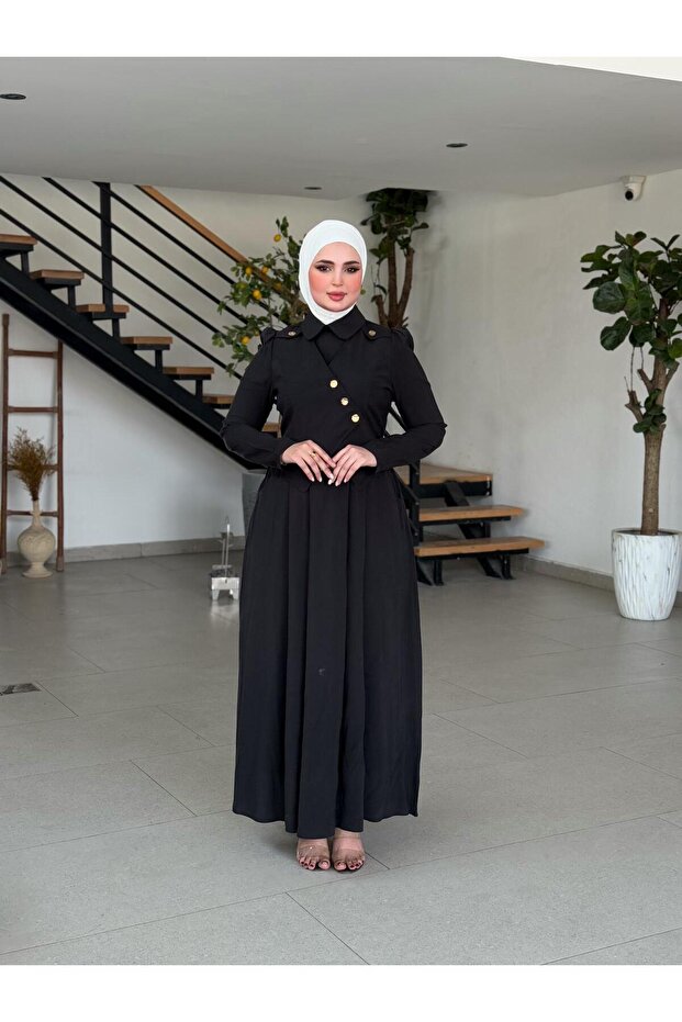 SİYAH MODAL ELBİSE - 3