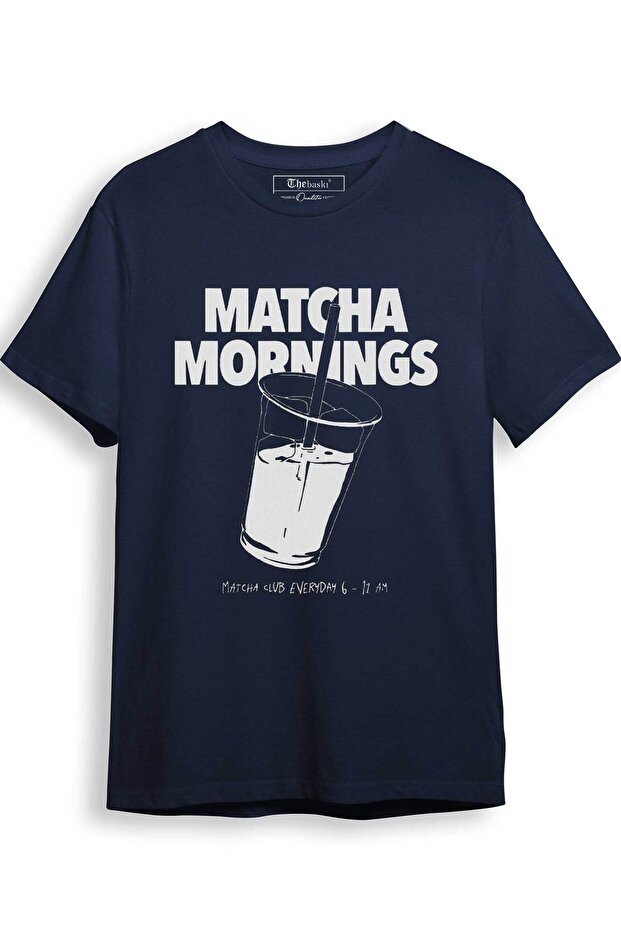 تي شيرت مطبوع عليه Diet Matcha Mornings مصنوع من القطن الفاخر بنسبة 100%