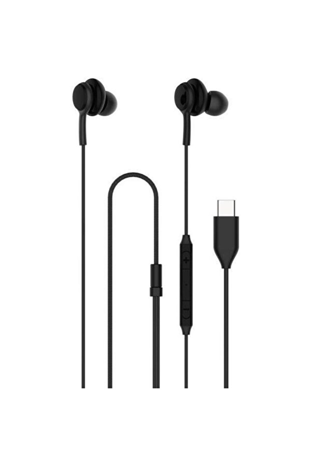 Rush C Type-C Wired Earphones Black M-SEC02897