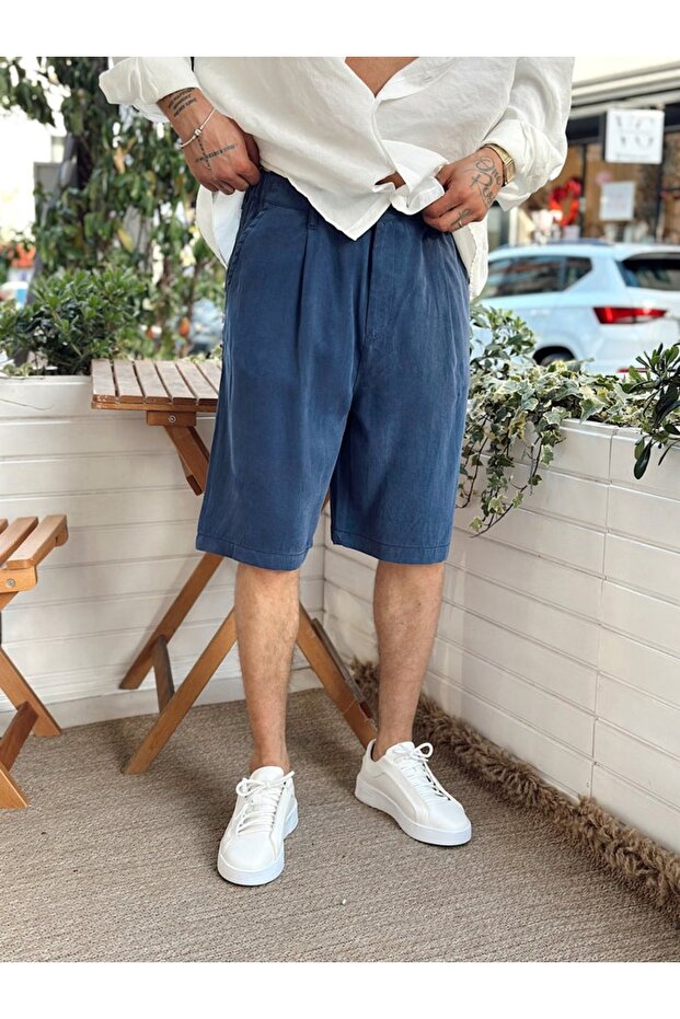 Modal Kumaş Bermuda Şort Kapri - 2